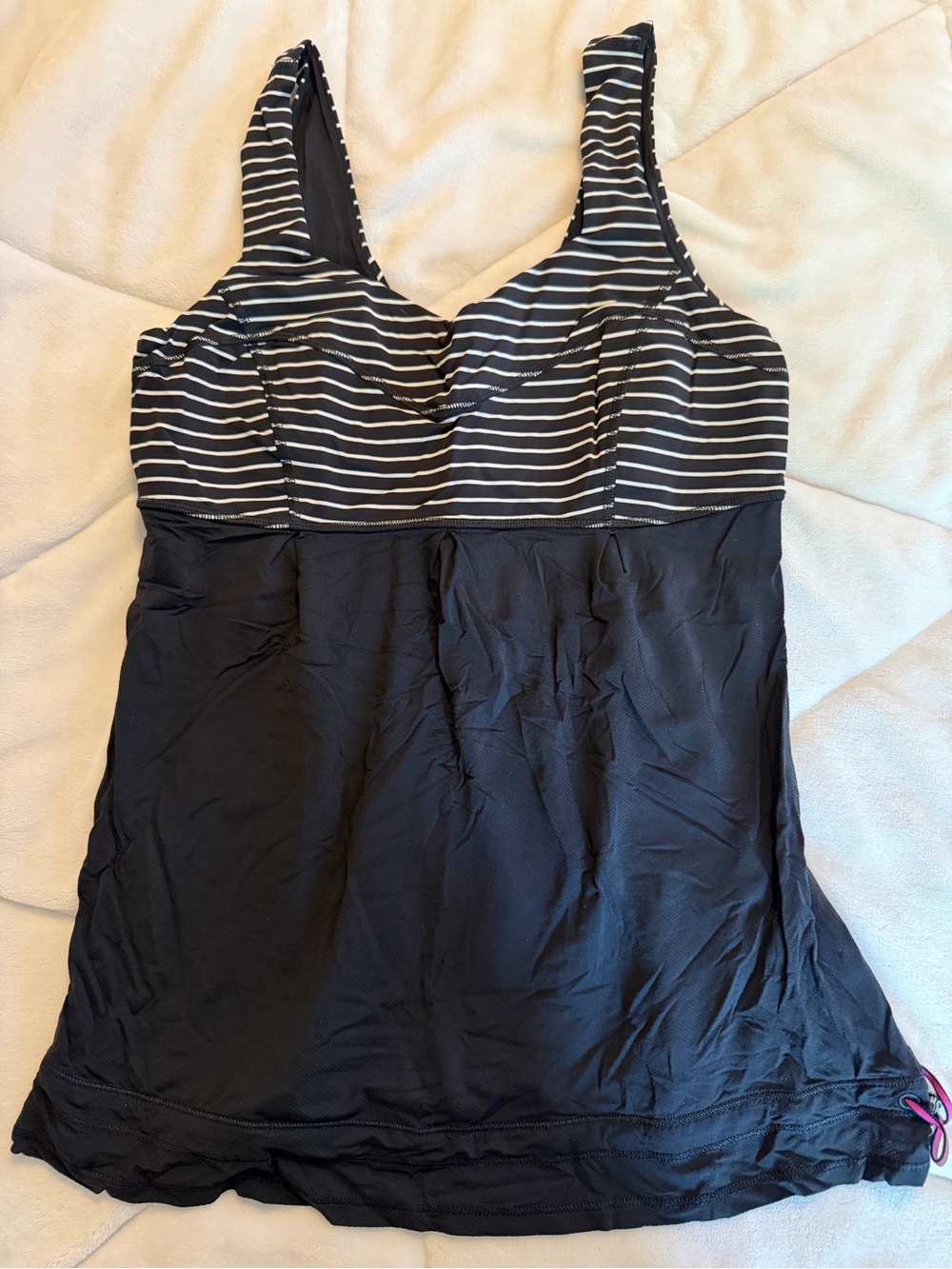Lulu Striped Black & White Tank Top for Women
